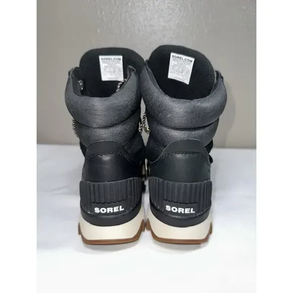 NEW Sorel Kinetic Conquest 9.5 Black Waterproof Hiking Boots Women’s Gum NWT - Picture 7 of 12